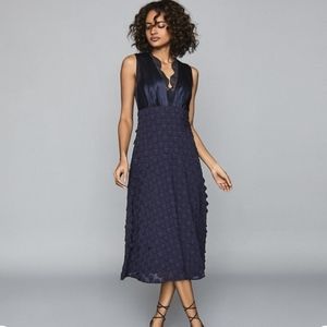 NWT REISS | Leni Plunge Jacquard Dress